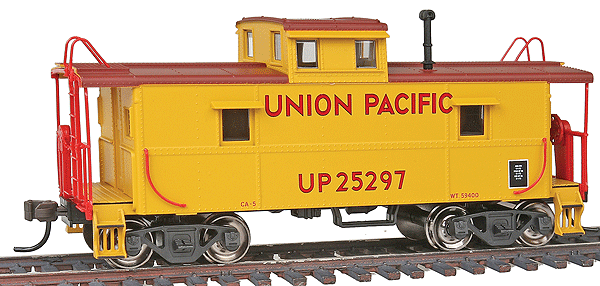 Trainman(R) C&O-Style Steel Center-Cupola Caboose - Ready to Run -- Union Pacific #25297 (yellow)