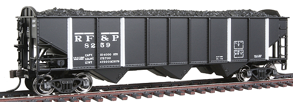 Trainman(TM) AAR 70-Ton 3-Bay Open Hopper, Arched Ends, Assembled -- Richmond Fredericksburg & Potomac #8259