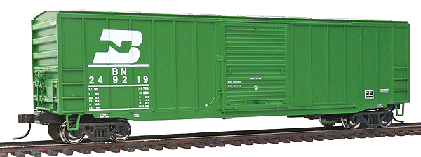 Trainman(R) ACF(R) 50'6" Boxcar - Assembled -- Burlington Northern #249219 (green, Logo Above Reporting Mark Stripe)