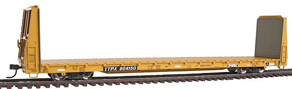 Trainman(R) Bulkhead Flatcar Assembled -- TTX #804150