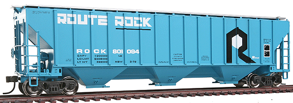 Trainman(R) Thrall 4750 3-Bay Covered Hopper - Ready to Run -- Rock Island #801094 (light blue, Large R Logo)