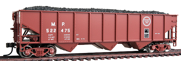 Trainman(R) AAR 70-Ton 3-Bay Open Hopper w/Standard Ends - Ready to Run 3-Pack -- Missouri Pacific #533475, 522687 & 522990 (brown)