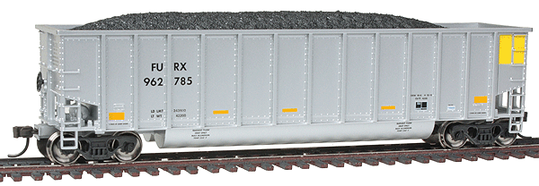 Trainman(R) Aluminum Coal Gondola w/Load - Ready to Run -- First Union Rail #962785 (silver, yellow)
