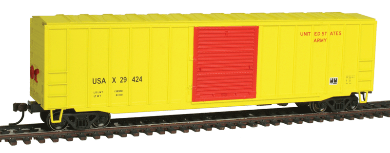 ACF(R) 50'6" Boxcar - Ready to Run -- US Army USAX #29424 (yellow, red)