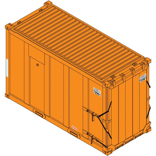 20' High Cube Trash Container 4-Pack - Ready to Run -- DSEU Set #6 (orange)