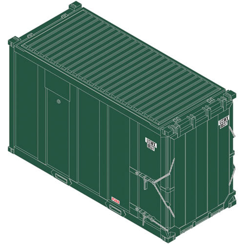 20' High Cube Trash Container 4-Pack - Ready to Run -- USWX Set #6 (green)