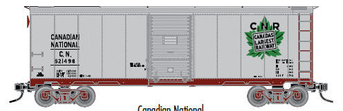 1937 AAR 40' Single-Door Boxcar - Kit -- Canadian National #521499 (aluminum, Boxcar Red, green Leaf Logo)
