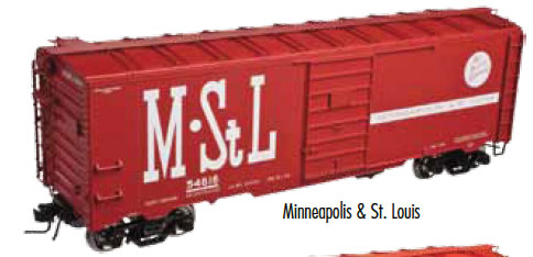 1937 AAR 40' Single-Door Boxcar - Kit -- Minneapolis & St. Louis #54616 (red, white, Large MSTL & Peoria Logo)