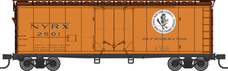 40' Plug-Door Boxcar - Ready to Run -- New York Central NYRX #2554 (orange, Boxcar Red, Early Bird Logo)