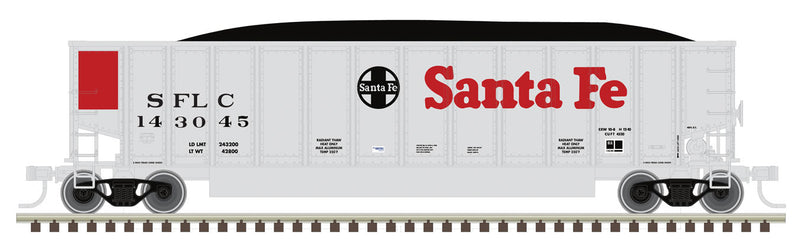 Aluminum Coal Gondola - Ready to Run -- Santa Fe #143000 (SFLC Fantasy Scheme; Aluminum, Red End & Lettering)