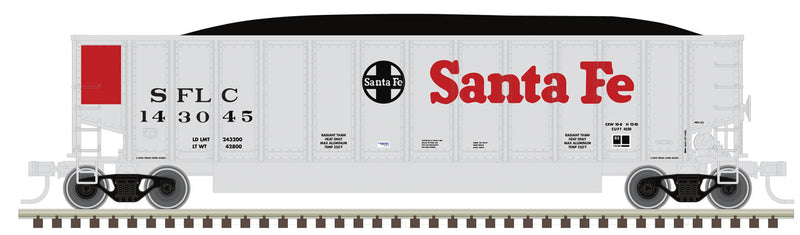Aluminum Coal Gondola - Ready to Run -- Santa Fe #143299 (SFLC Fantasy Scheme; Aluminum, Red End & Lettering)