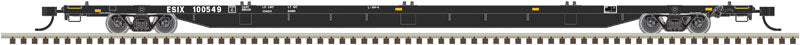 85' Trash Container Flatcar - Ready to Run -- Envirosolutions #100549 (black, yellow Conspicuity Markings)