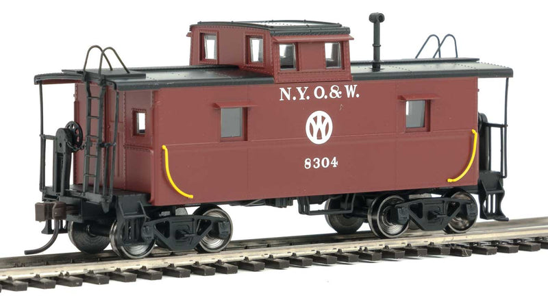 C&O-Style Steel Center-Cupola Caboose - Ready to Run -- New York, Ontario & Western #8304 (Boxcar Red, black)