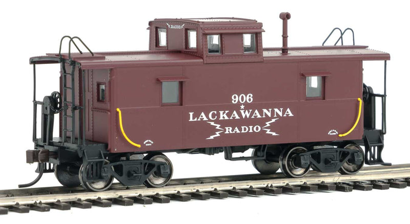 C&O-Style Steel Center-Cupola Caboose - Ready to Run -- Delaware, Lackawanna & Western #906 (Boxcar Red)