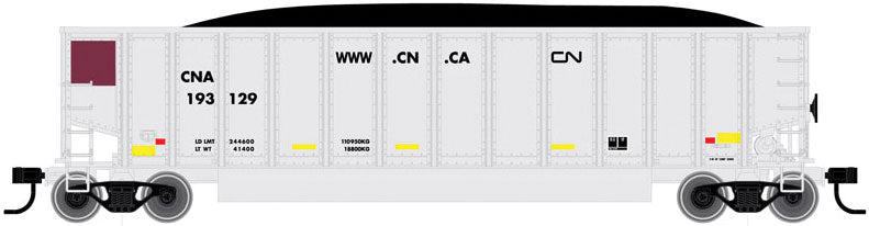 Aluminum Coal Gondola - Ready to Run -- Canadian National 193146 (red, silver, Small Noodle, Website)