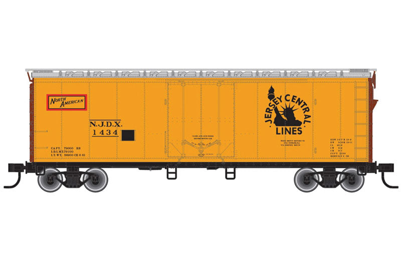 40' Plug-Door Boxcar - Ready to Run -- Central Railroad of New Jersey 1434 (orange, Boxcar Red)