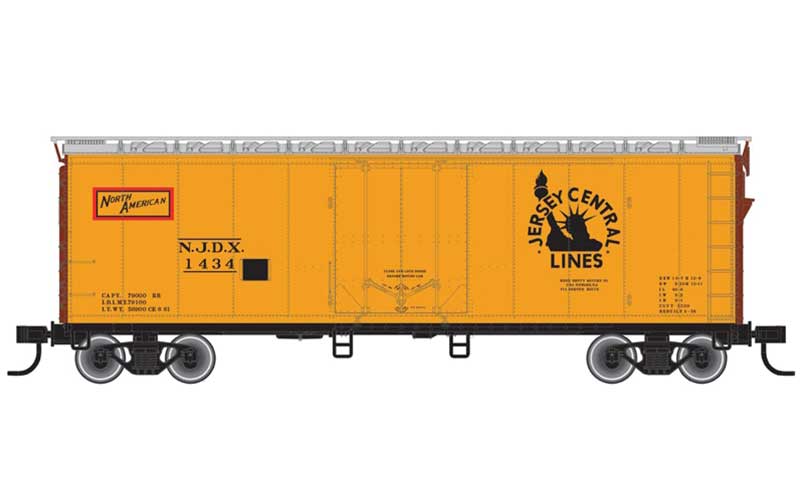 40' Plug-Door Boxcar - Ready to Run -- Central Railroad of New Jersey 1498 (orange, Boxcar Red)