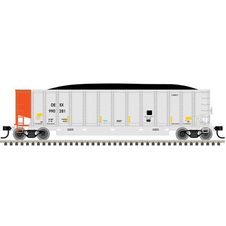 Aluminum Coal Gondola - Ready to Run -- Detroit Edison DEEX #990971 (aluminum, orange)