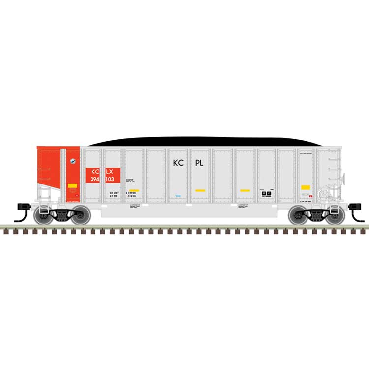 Aluminum Coal Gondola - Ready to Run -- Kansas City Power & Light KCLX #394080 (aluminum, red)