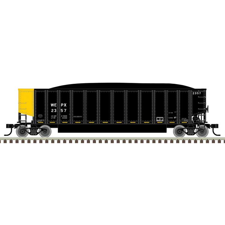 Aluminum Coal Gondola - Ready to Run -- Wisconsin Electric Power WEPX #2285 (black, yellow)