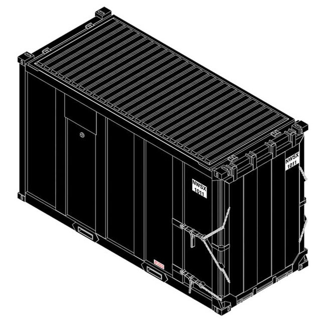 20' High-Cube MSW Trash Container 4-Pack - Ready to Run -- NWSX #1032, 1052, 1194, 1286 (black)
