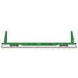 62' Bulkhead Flatcar - Ready to Run -- Ashley Drew & Northern ADN #579 (green)