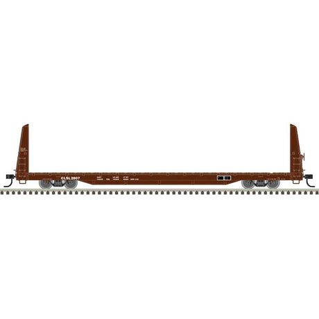 62' Bulkhead Flatcar - Ready to Run -- Columbia & Silver Creek Railroad CLSL #2807 (Boxcar Red)