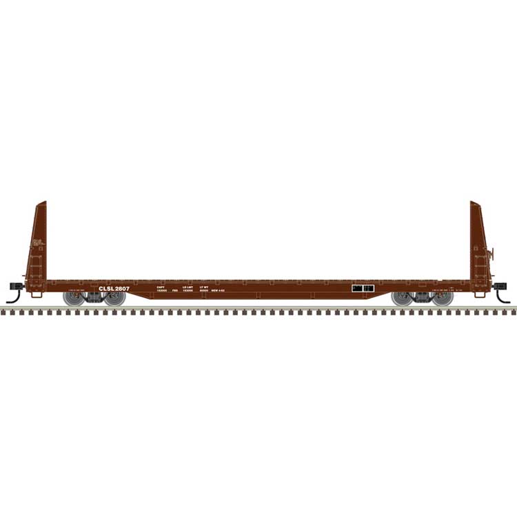62' Bulkhead Flatcar - Ready to Run -- Columbia & Silver Creek Railroad CLSL #2816 (Boxcar Red)
