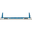 62' Bulkhead Flatcar - Ready to Run -- Hollis & Eastern HE #16078 (blue)