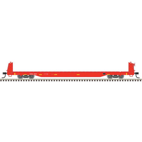 62' Short-Bulkhead Flatcar - Ready to Run -- Southern Parts & Equipment SPEX #604 (Red)