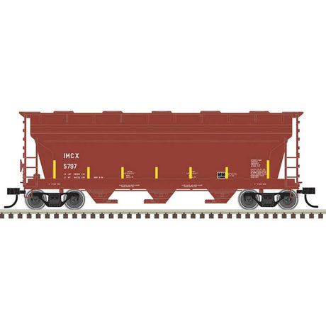 ACF 3560 Center-Flow Covered Hopper - Ready to Run -- Mosaic IMCX #5797 (Boxcar Red, white, yellow conspicuity marks)