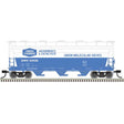 ACF 3560 Center-Flow Covered Hopper - Ready to Run -- Union Carbide SHPX #63435 (white, blue)
