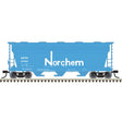 ACF 3560 Center-Flow Covered Hopper - Ready to Run -- Norchem ACFX #64265 (blue, white)