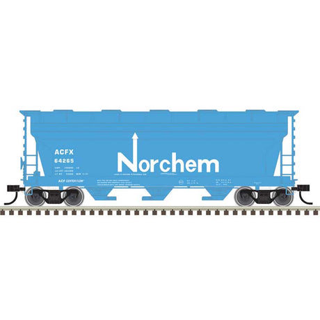 ACF 3560 Center-Flow Covered Hopper - Ready to Run -- Norchem ACFX #64295 (blue, white)