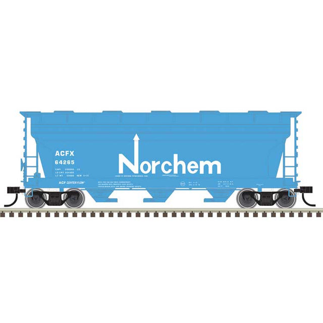 ACF 3560 Center-Flow Covered Hopper - Ready to Run -- Norchem ACFX #64295 (blue, white)
