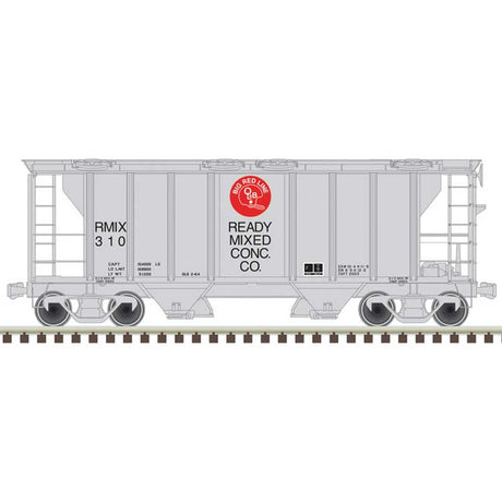 PS-2 2-Bay Covered Hopper - Ready to Run -- Ready-Mixed Concrete RMIX #321 (gray, red, black)
