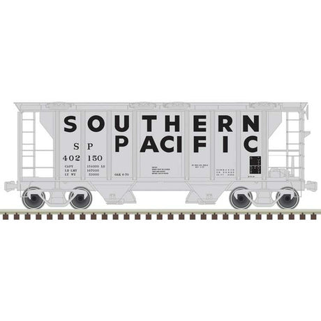 PS-2 2-Bay Covered Hopper - Ready to Run -- Southern Pacific #402150 (gray, black, Large Block Lettering)