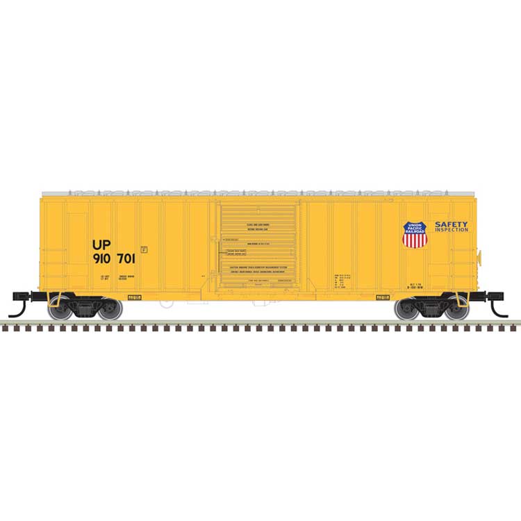 ACF(R) 50'6" Boxcar - Ready to Run -- Union Pacific #910701 (MOW, yellow, Safety Slogan)