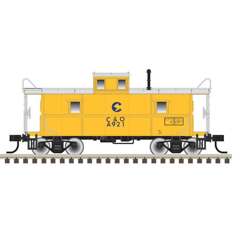 C&O-Style Steel Center-Cupola Caboose - Ready to Run -- Chessie System C&O #921 (Patched, yellow, silver, blue)
