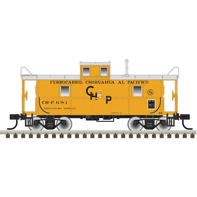 C&O-Style Steel Center-Cupola Caboose - Ready to Run -- Ferrocarril Chihuahua al Pacifico #684 (yellow, silver, black)