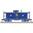 C&O-Style Steel Center-Cupola Caboose - Ready to Run -- Chesapeake & Ohio #3674 (blue, yellow, Progress Logo)