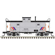 C&O-Style Steel Center-Cupola Caboose - Ready to Run -- New Jersey Transit #903 (silver, black, Small Disco Stripes)