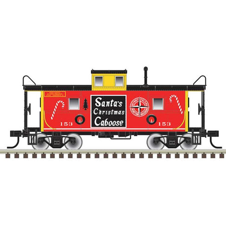 C&O-Style Steel Center-Cupola Caboose - Ready to Run -- Detroit, Toledo and Ironton #153 (Christmas Caboose, red, yellow, black))