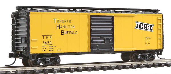 Atlas N Trainman(R) 40' PS-1 Boxcar -- Toronto, Hamilton & Buffalo #3694 (yellow, black, white)