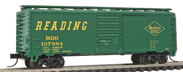 Trainman(TM) 40' Pullman-Standard-1 Boxcar, Assembled -- Reading #107984