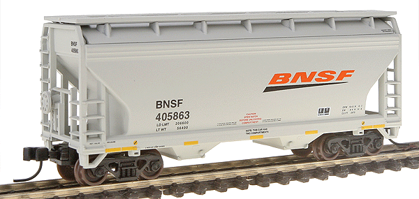 Atlas Trainman(R) 2-Bay Centerflow Hopper -- Burlington Northern Santa Fe #405863 (Wedge Logo)
