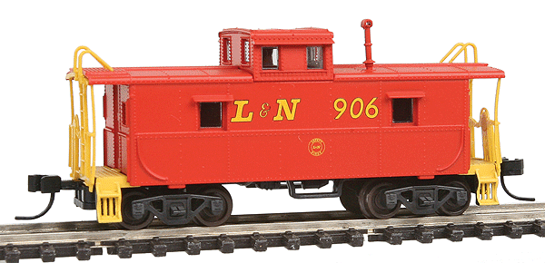 Trainman(R) C&O-Style Steel Cupola Caboose - Ready to Run -- Louisville & Nashville #906 (red)