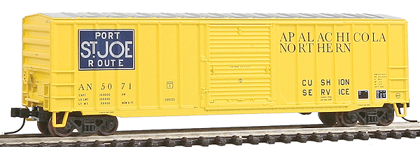 N Trainman(R) ACF 50'6" Boxcar -- Apalachicola Northern #5071 (yellow, blue, white)