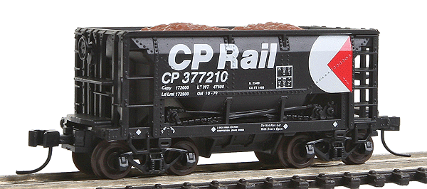 N Trainman(R) 70-Ton Ore Car -- CP Rail #377210 (black, white, red "Multimark")