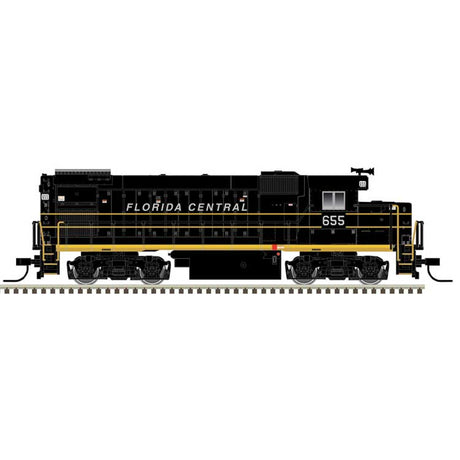 EMD GP15-1 - Standard DC -- Florida Central #655 (SCL Scheme, black, yellow)